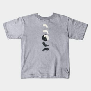 Hidden Cat 26 Yin Yang hug-ing v3 Kids T-Shirt